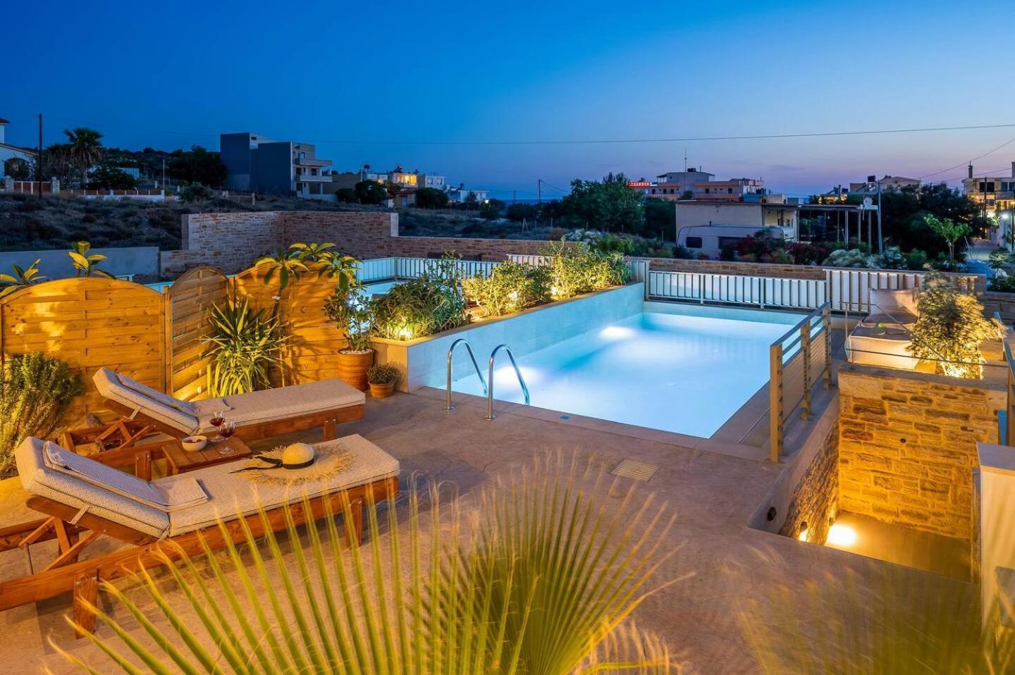 Ammokrinos Luxury Homes,150M From The Beach Kalamaki  Ngoại thất bức ảnh
