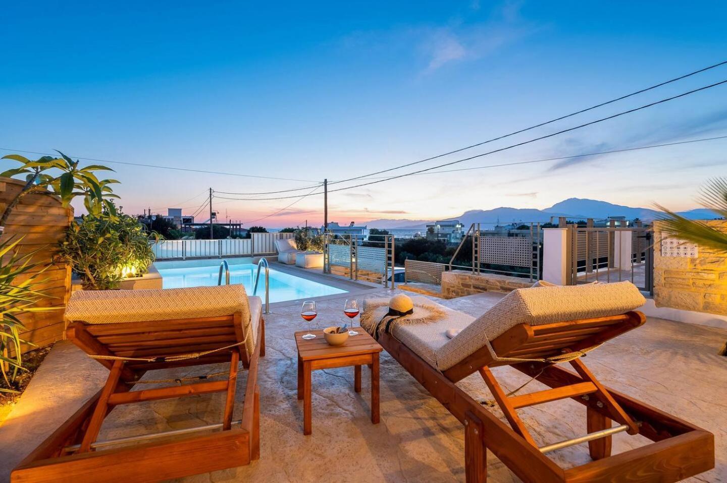 Ammokrinos Luxury Homes,150M From The Beach Kalamaki  Ngoại thất bức ảnh