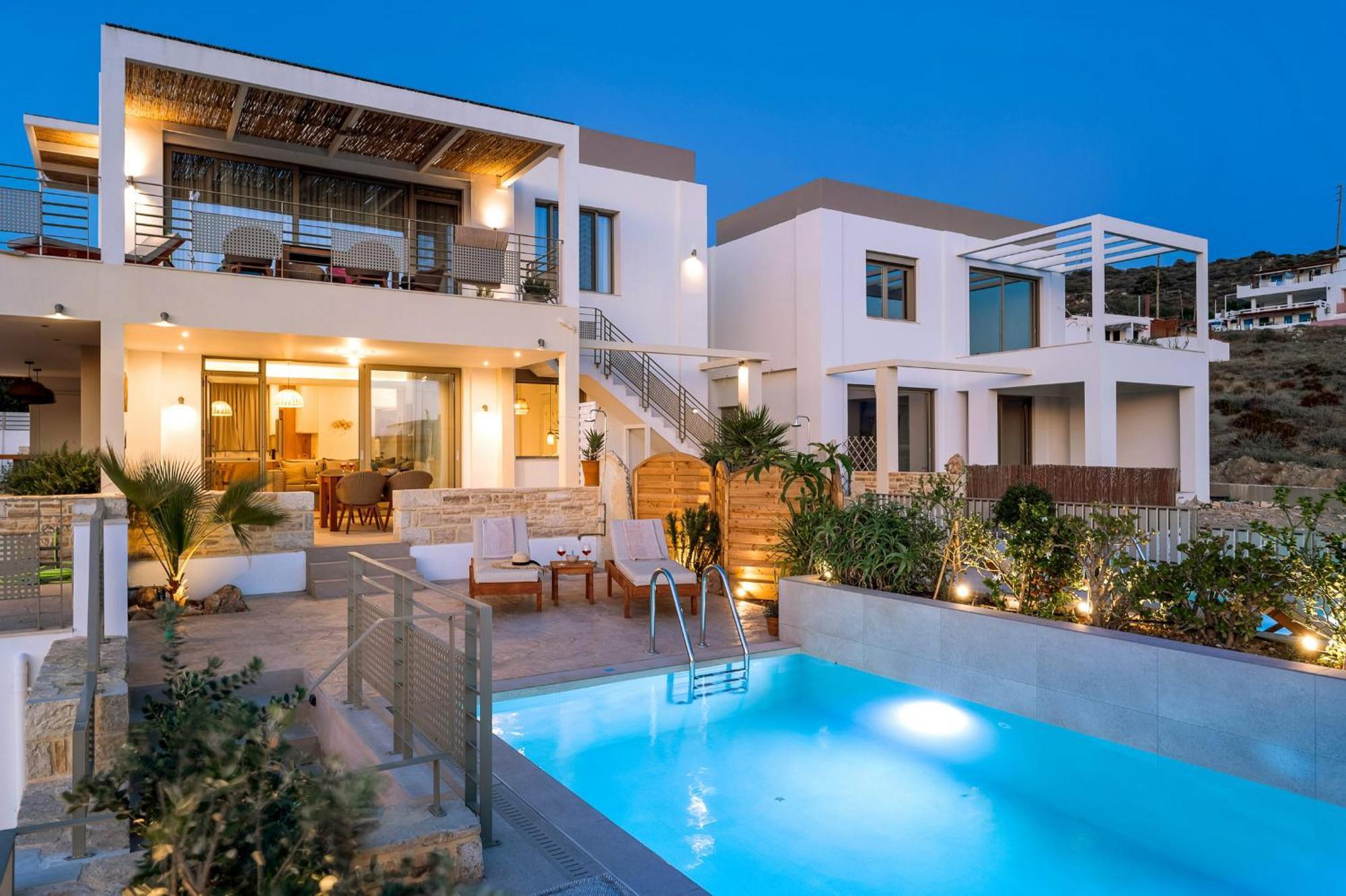 Ammokrinos Luxury Homes,150M From The Beach Kalamaki  Ngoại thất bức ảnh