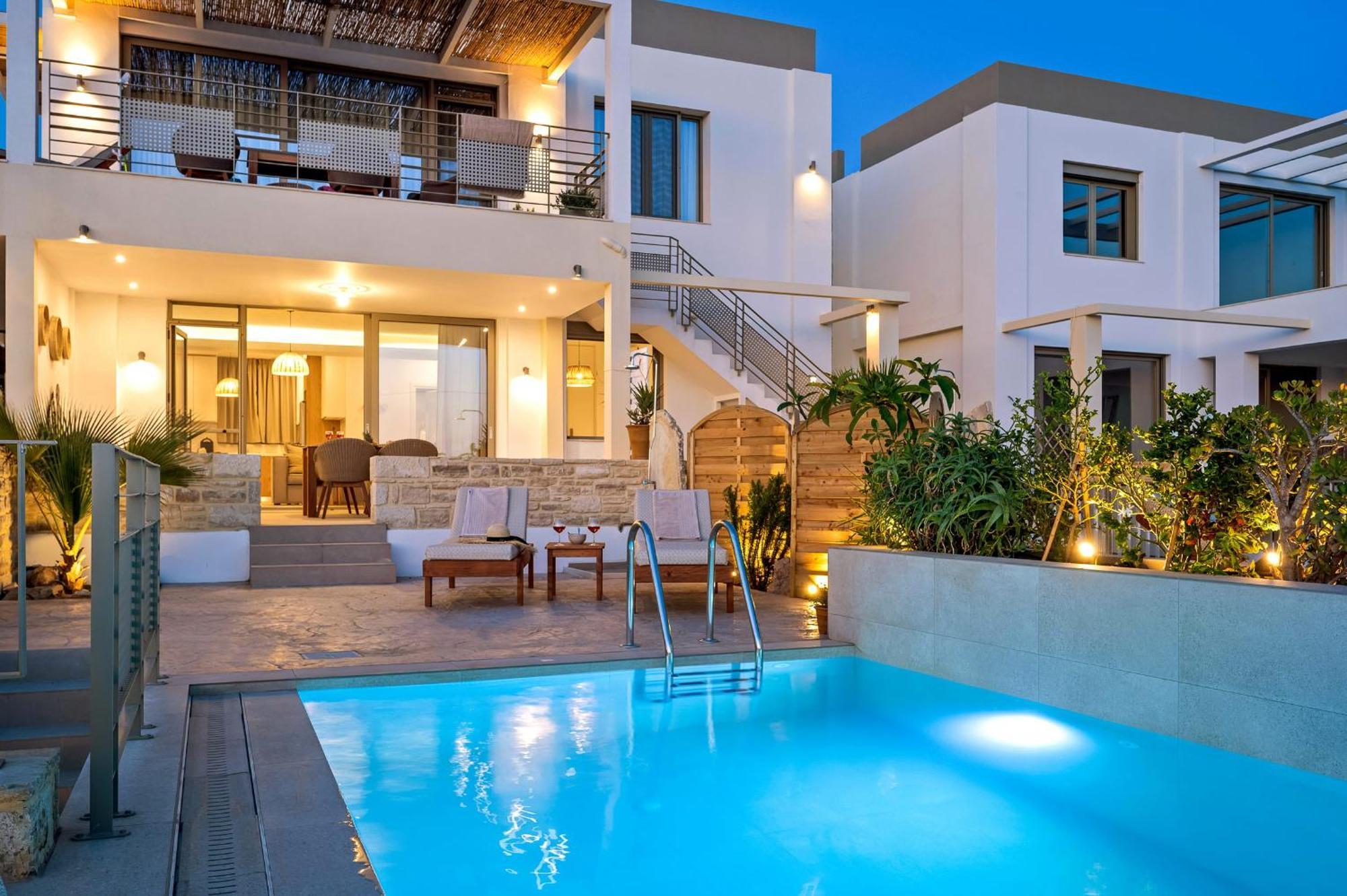Ammokrinos Luxury Homes,150M From The Beach Kalamaki  Ngoại thất bức ảnh