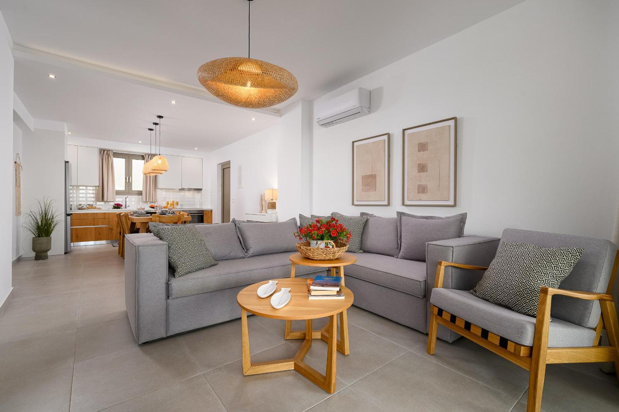 Ammokrinos Luxury Homes,150M From The Beach Kalamaki  Ngoại thất bức ảnh