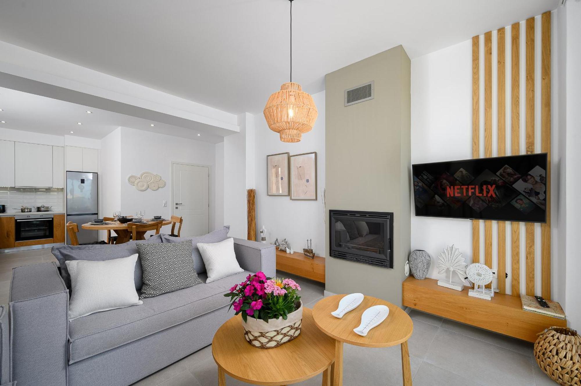Ammokrinos Luxury Homes,150M From The Beach Kalamaki  Ngoại thất bức ảnh