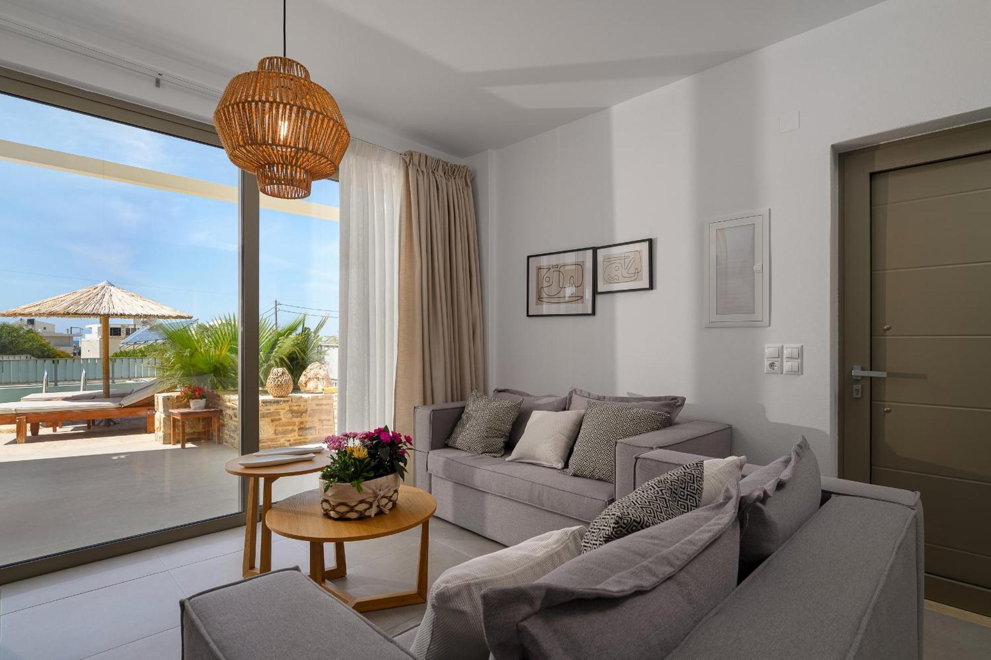 Ammokrinos Luxury Homes,150M From The Beach Kalamaki  Ngoại thất bức ảnh