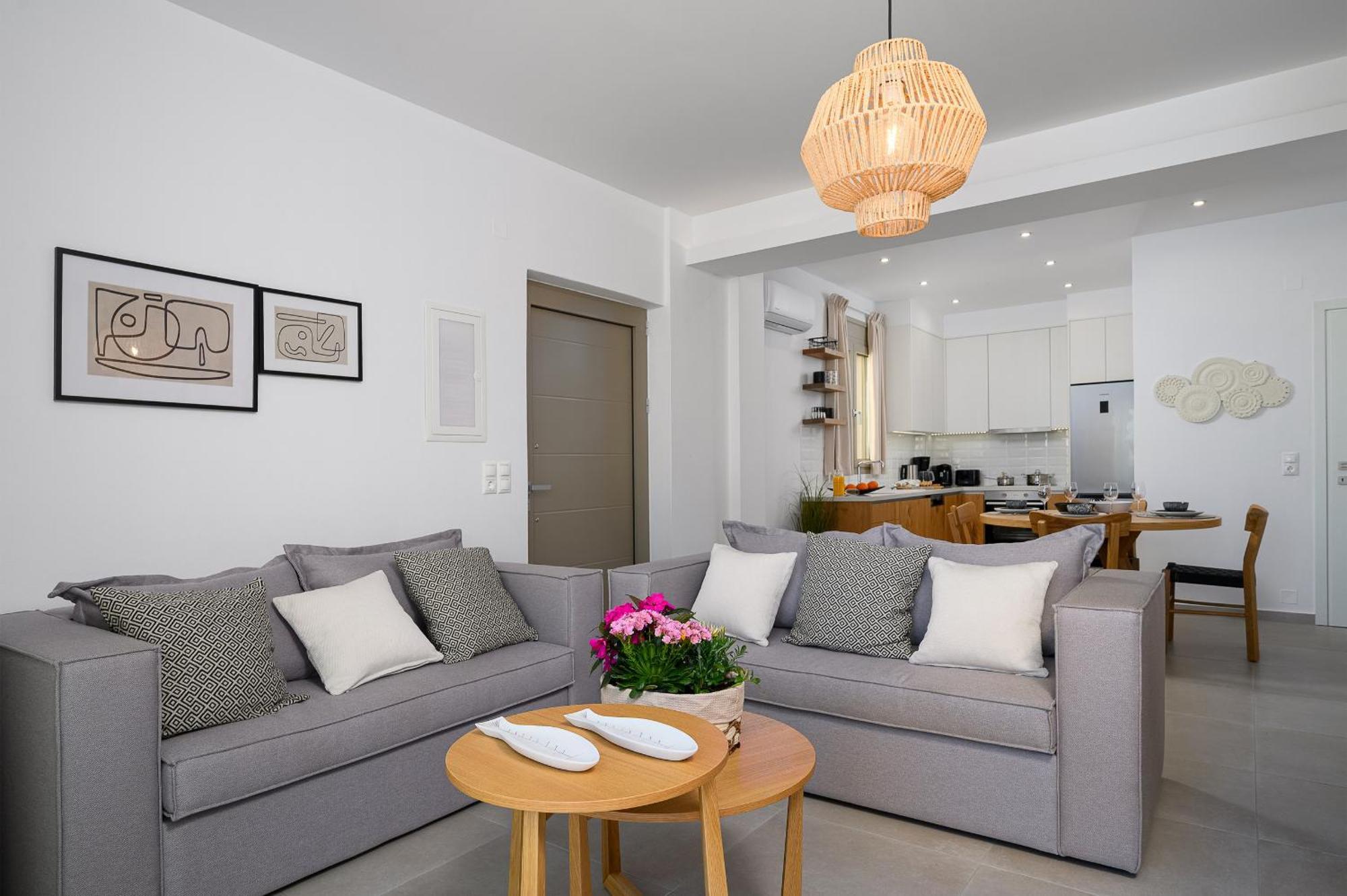 Ammokrinos Luxury Homes,150M From The Beach Kalamaki  Ngoại thất bức ảnh