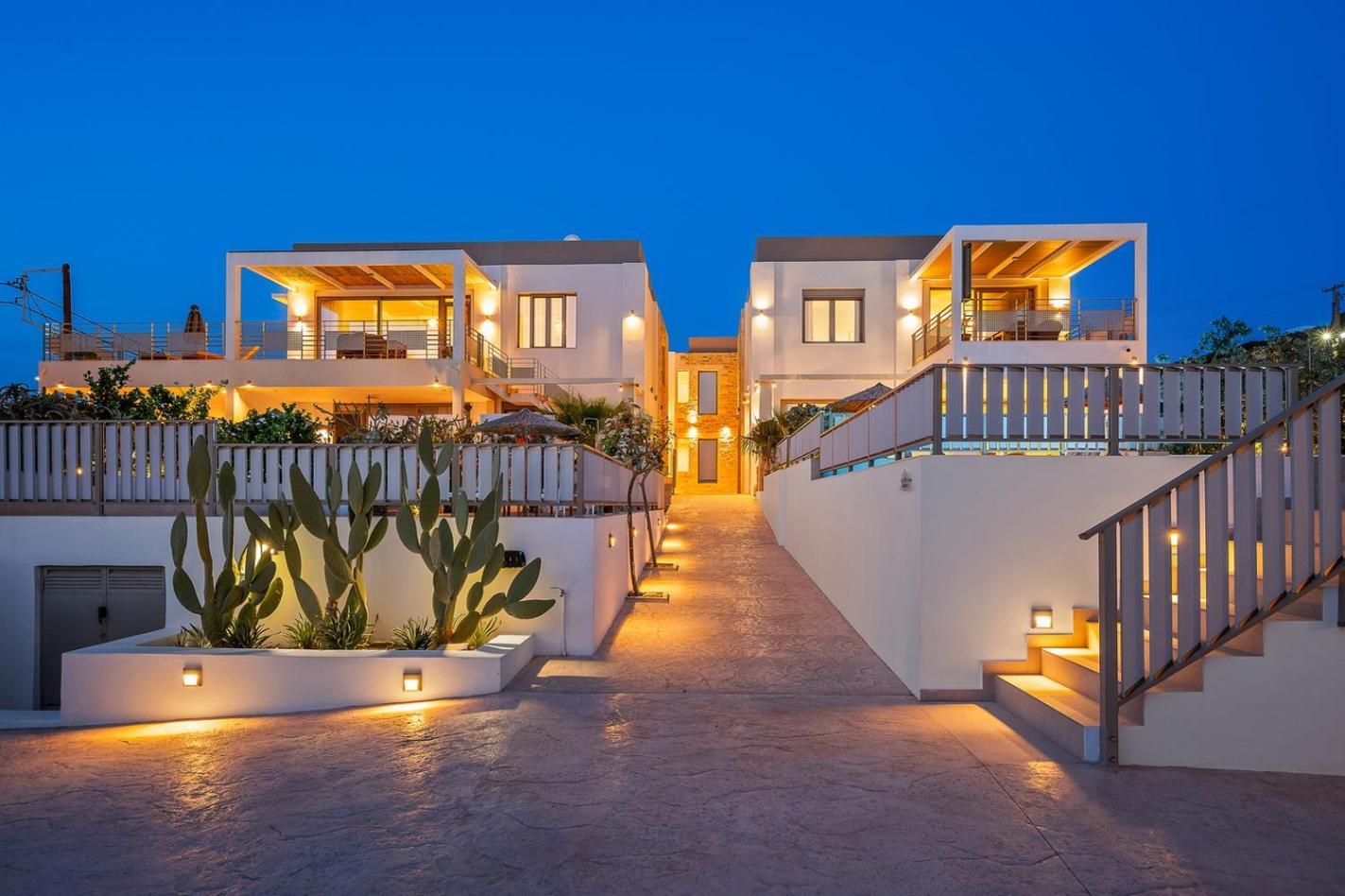 Ammokrinos Luxury Homes,150M From The Beach Kalamaki  Ngoại thất bức ảnh